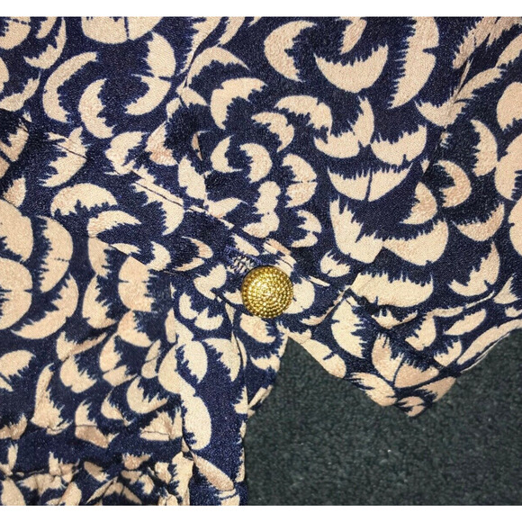 Forever 21 Women’s Size S I Love H81 Floral ¾ Length Sleeve Pleated Peplum Top - Picture 7 of 11